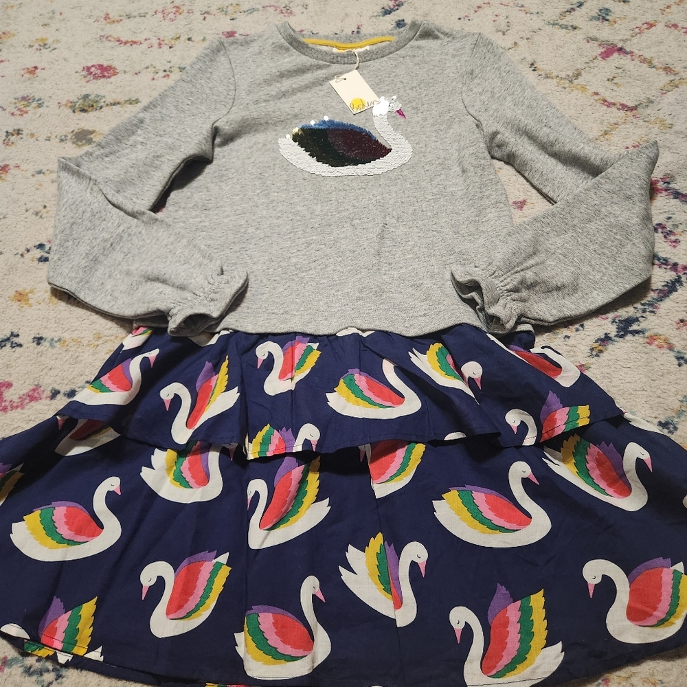 Mini Boden NWT Gray and Yellow Dress